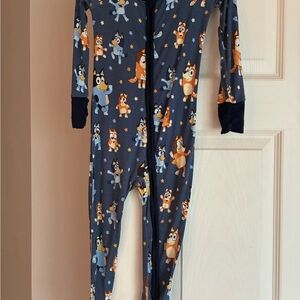 Little Sleepies Navy Cartoon Character Kids One Piece